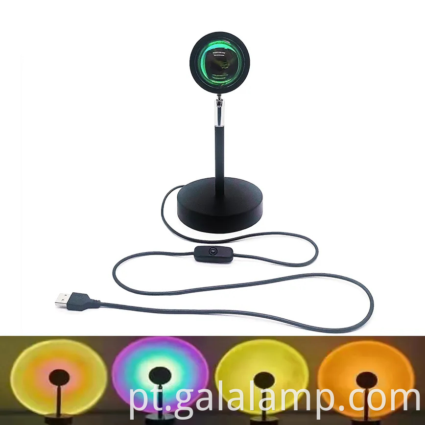 Lâmpada de projetor do pôr do sol USB - LED LIGHT Night Light for Home